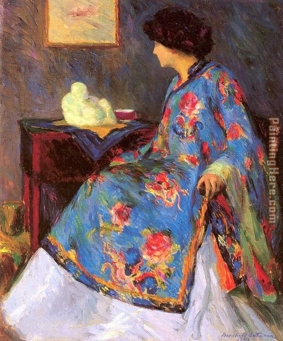 Lady in a Chinese Silk Jacket painting - Bernhard Gutmann Lady in a Chinese Silk Jacket art painting